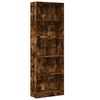 vidaXL Bibliotecă, stejar fumuriu, 60x24x176 cm, lemn prelucrat