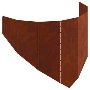 vidaXL Margine pentru gazon 100 x 45 cm Oțel Ruginit