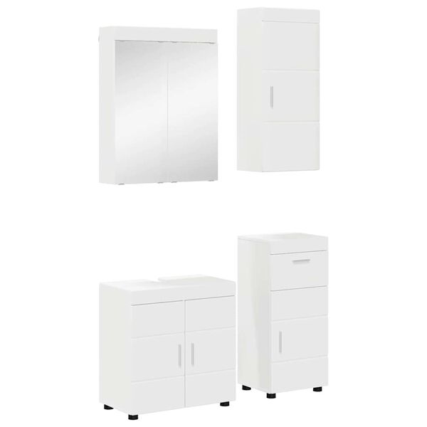 vidaXL Set de mobilier pentru baie cu sertar TULUM Alb Lemn compozit