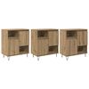 vidaXL Bufet 3 buc. Stejar Artizanal 60 x 35 x 70 cm