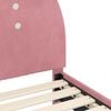 vidaXL Cadru de pat pentru copii cu spătar Roz 80 x 160 cm Catifea