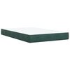 vidaXL Pat box spring cu saltea, verde &icirc;nchis, 120x190 cm, catifea
