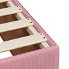 vidaXL Pat box spring cu saltea, roz, 140x190 cm, catifea