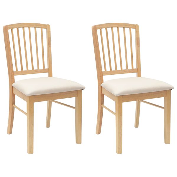 vidaXL Scaune de dining 2 pcs natural 50 x 52,5 x 91 cm