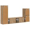 vidaXL Set comodă TV Pe perete 4 pcs Stejar Artizanal Lemn compozit