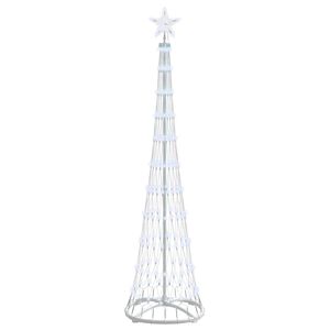 vidaXL Brad de Crăciun LED Alb rece 190 cm Metal