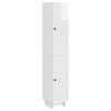 vidaXL Set de Dulapuri 2 pcs Alb foarte lucios 34,5 x 33 x 90 cm