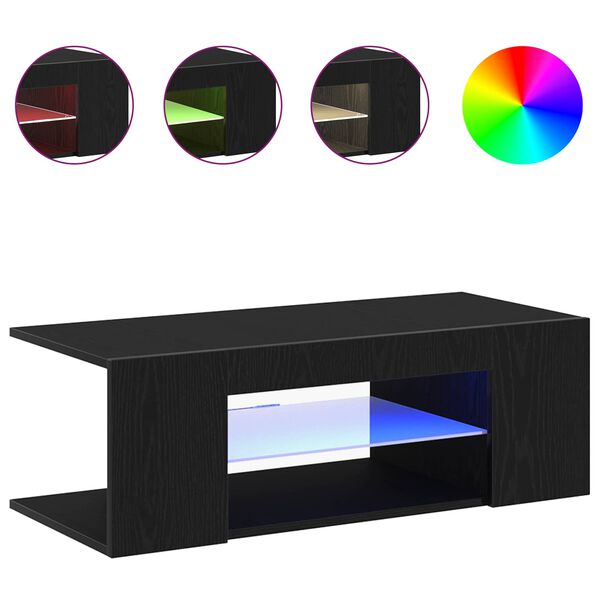 vidaXL Cabinet TV cu sertar Stejar Negru 90 x 39 x 30 cm Lemn compozit