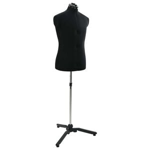vidaXL Manichin ajustabil pentru bărbați Negru 37.5-45.5 inch țesătură