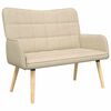vidaXL Canapea cu 2 locuri Crem 115 x 61 x 87 cm Țesătură