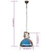 vidaXL Lustră suspendată industrială 25 W multicolor 40 cm E27 rotund