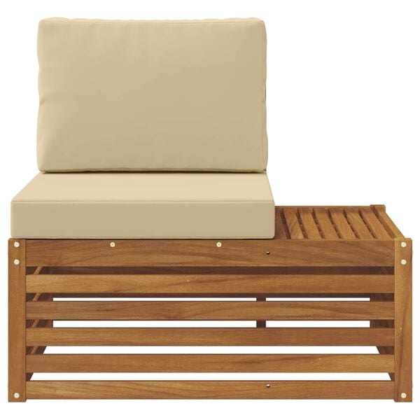 vidaXL Canapea de exterior cu braț final natural 91 x 63 x 73 cm