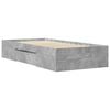 vidaXL Cadru de pat, gri beton, 75x190 cm, lemn prelucrat