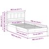 vidaXL Cadru de pat cu headboard Maro 75 x 190 cm Lemn de pin masiv