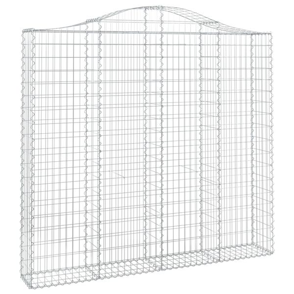vidaXL Coșuri gabion arcuite 7 buc, 200x30x180/200cm, fier galvanizat