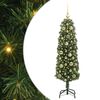 vidaXL Brad de Crăciun artificial Verde 120 cm PVC și oțel și plastic