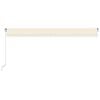 vidaXL Copertină retractabilă manual cu LED, crem, 600x300 cm