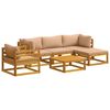 vidaXL Set de canapea 6 buc. natural Lemn Solid de Acacia