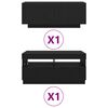 vidaXL Set comodă TV 2 pcs Negru 180 x 35 x 40 cm Lemn compozit