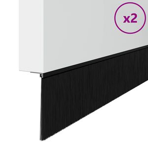 vidaXL Dopuri pentru uși autoadezive 2 pcs Negru 100 cm