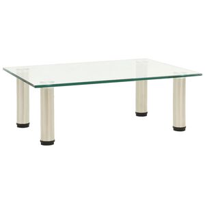 vidaXL Suport TV, transparent, 40 x 35 x 17 cm, sticlă securizată