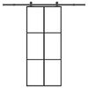 vidaXL Ușă glisantă cu set feronerie, 90x205 cm, sticlă ESG/aluminiu