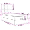 vidaXL Cadru de pat otoman cu saltele Gri &icirc;nchis 90x190cm catifea