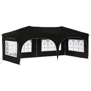 vidaXL Cort de Petrecere Pop-up Negru 575 x 288 x 245 cm