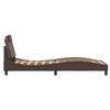 vidaXL Cadru de pat, Viana, fără saltea, maro, 90x200 cm, piele ecologică