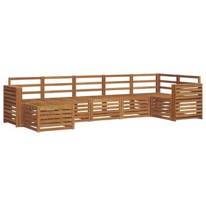 vidaXL Set canapea sectională 7 pcs natural Lemn Solid de Acacia