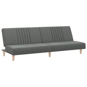 vidaXL Canapea extensibilă, gri &icirc;nchis, material textil