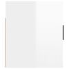 vidaXL Dulap TV montat pe perete, alb extralucios, 80x34,5x40 cm