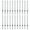 vidaXL St&acirc;lp de gard. 22 pcs Verde 120 cm Oțel