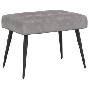 vidaXL Bancă cu butoane capitonate Gri deschis 60 x 40 x 45 cm Catifea