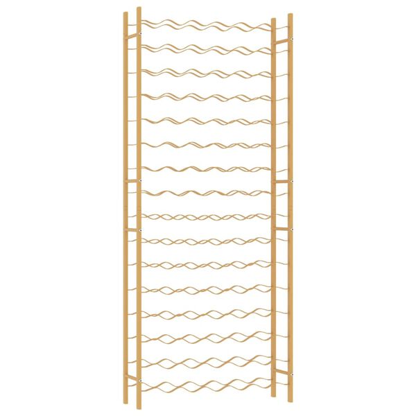 vidaXL Suport sticle de vin pentru 96 sticle, auriu,metal