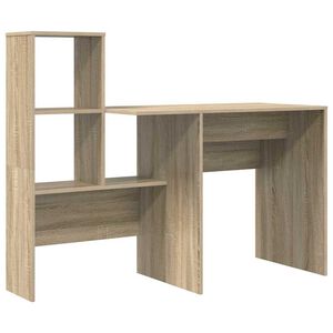 vidaXL Birou Stejar Sonoma Lemn prelucrat 131,5 x 50 x 106,5 cm