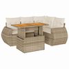 vidaXL Set canapele de grădină cu perne, 5 piese, bej, poliratan