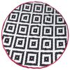 Bo-Camp Covor exterior &bdquo;Chill mat Falconwood&rdquo; 2 m rotund alb-negru