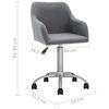vidaXL Scaune de bucătărie pivotante, 4 buc., gri deschis, textil