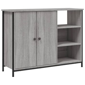 vidaXL Servantă, gri sonoma, 100x33x75 cm, lemn compozit