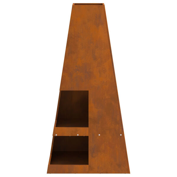 vidaXL Cuptor de foc Maro 50 x 50 x 100 cm Oțel