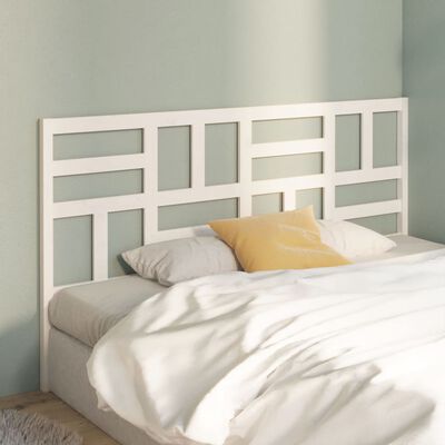 vidaXL Tăblie de pat, alb, 206x4x104 cm, lemn masiv de pin