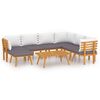vidaXL Set mobilier de grădină cu perne, 8 piese, lemn masiv acacia