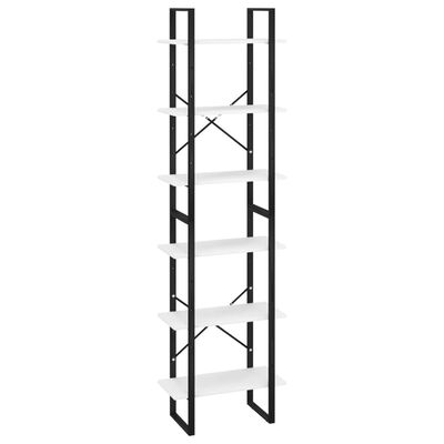 vidaXL Raft de depozitare, alb, 60x30x210 cm, lemn compozit