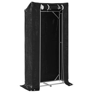 vidaXL Suport pentru lemne de foc cu capac de ploaie Oțel galvanizat