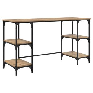 vidaXL Birou Stejar Artizanal Lemn prelucrat 140 x 50 x 75 cm