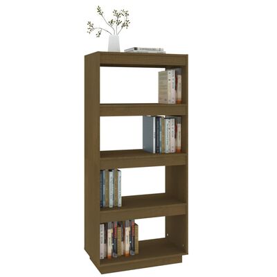 vidaXL Bibliotecă/Separator cameră, maro miere, 60x35x135 cm lemn pin