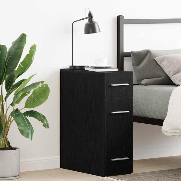 vidaXL Dulap de farmacie Stejar negru 20 x 45.5 x 60 cm Lemn compozit