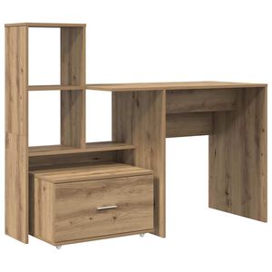 vidaXL Birou Stejar Artizanal Lemn prelucrat 131,5 x 50 x 106,5 cm