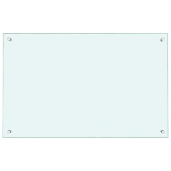 vidaXL Panou antistropi bucătărie 2 buc. alb 80x50cm sticlă securizată